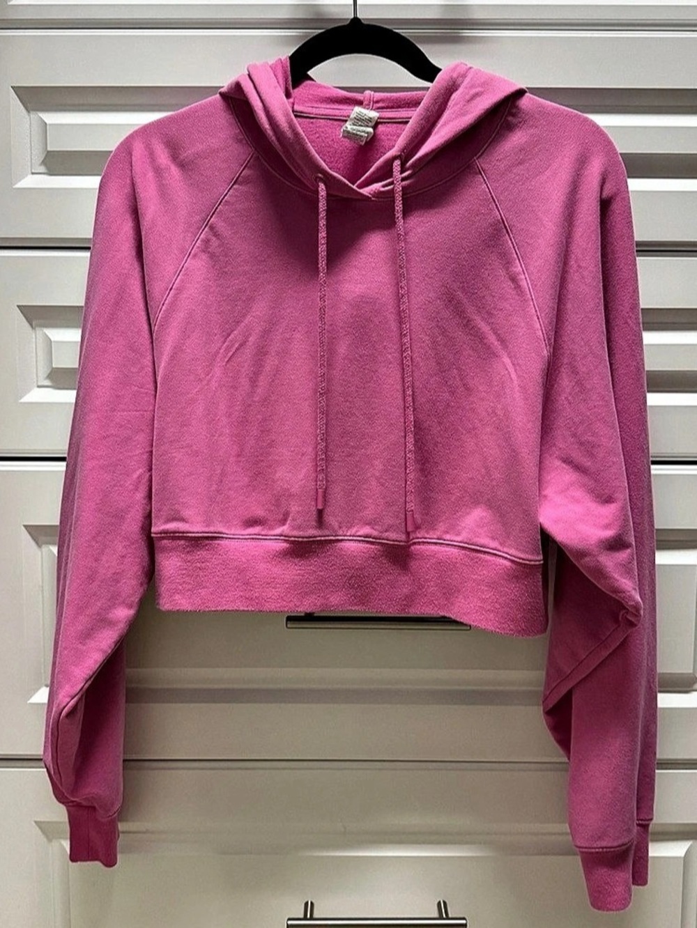Alo Cropped Double Take Hoodie in Paradise Pink Size Small